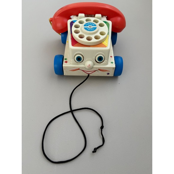Vintage Fisher Price Chatter Telephone 1961 Push Pull Toy Ages 12 Months+ - Picture 1 of 8